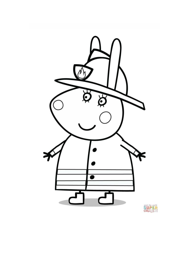 小猪佩奇填色画图片可打印,小猪佩奇填色小视频