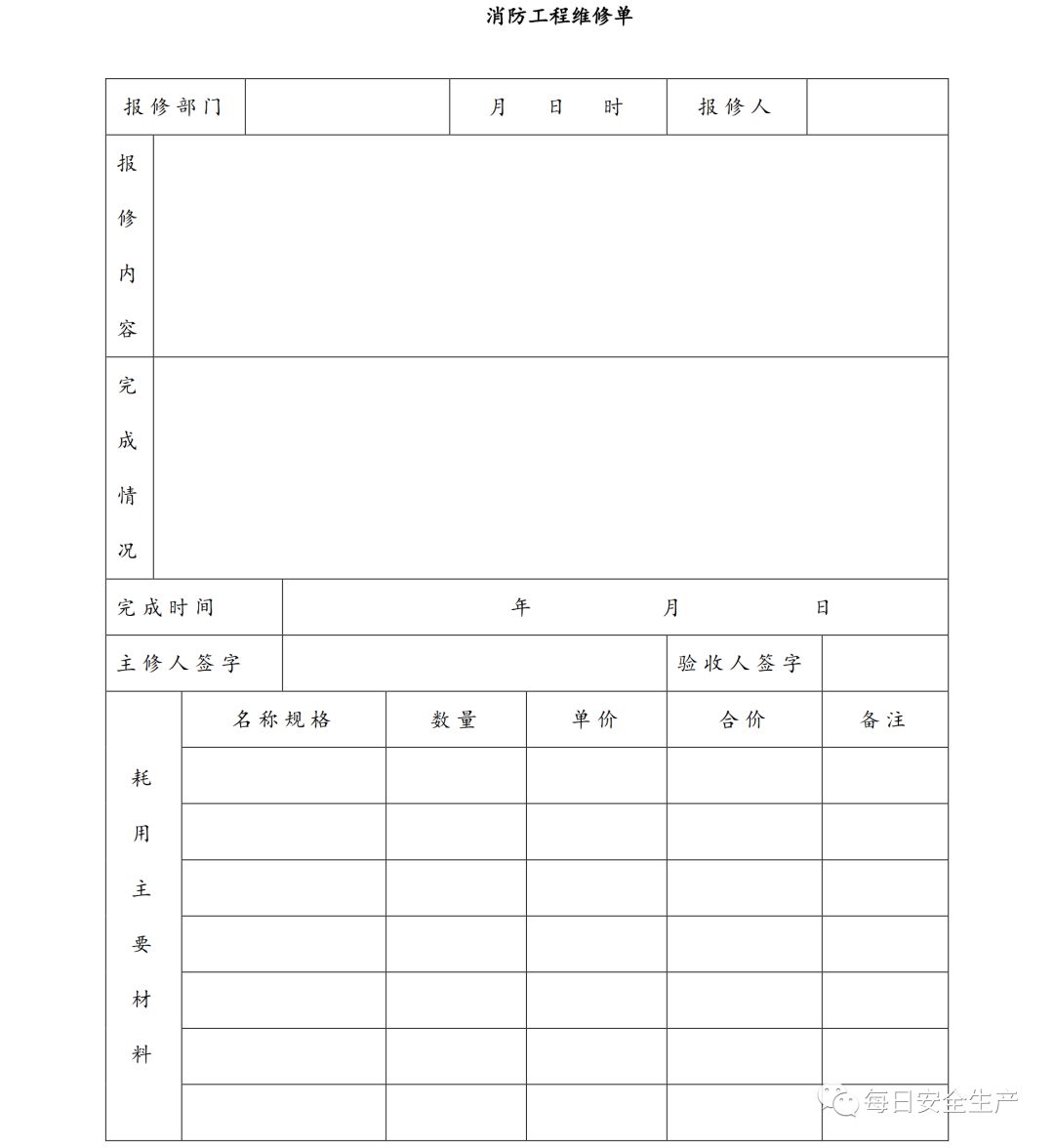 2019版消防安全表格,消防安全培训记录表格