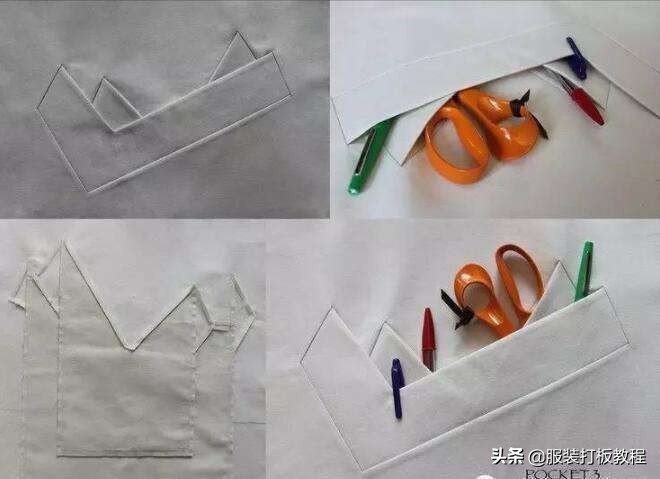 精美各种时尚口袋设计,大气上档次的口袋设计