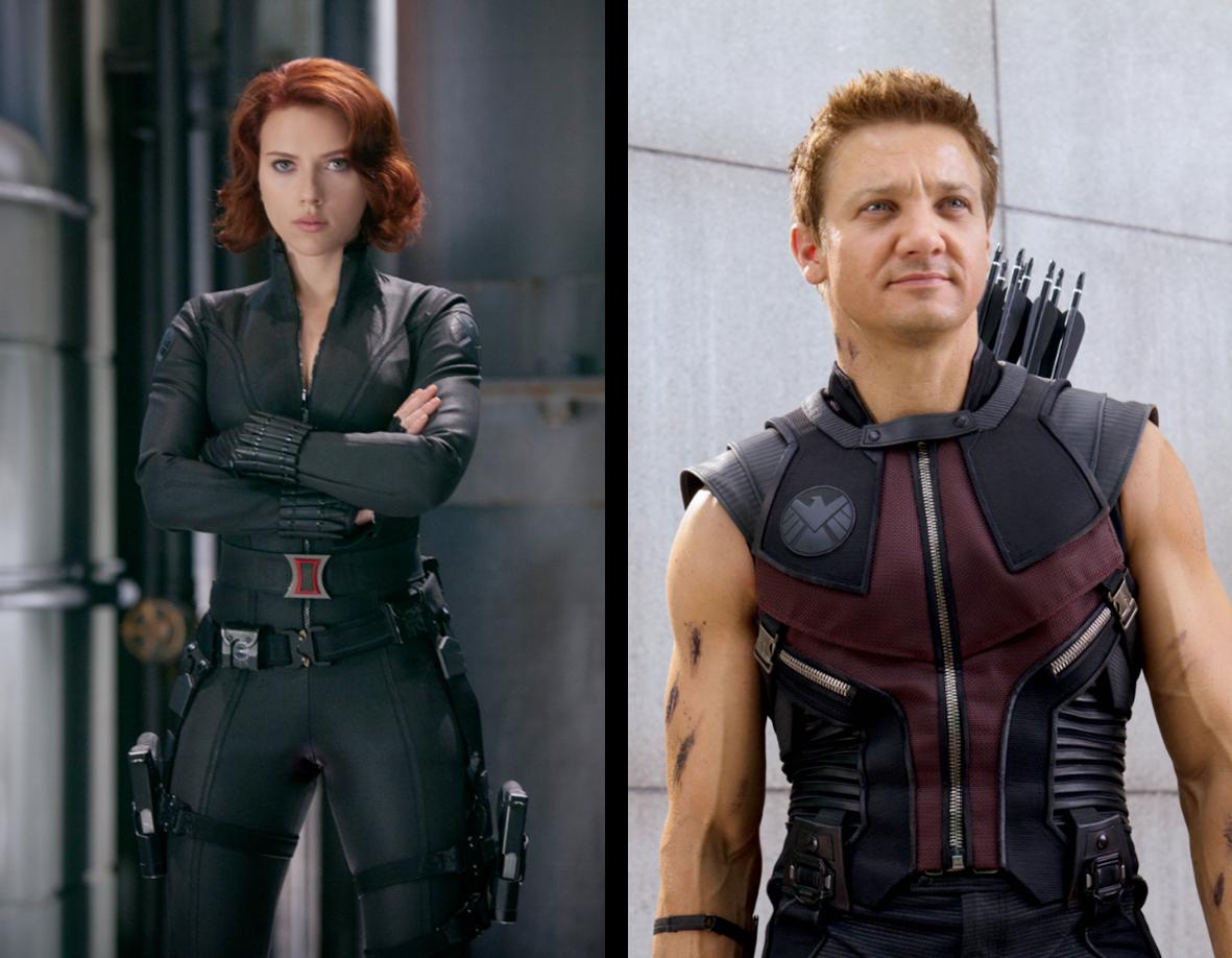 漫威鹰眼回忆寡姐剪辑,复仇者联盟1中寡姐和鹰眼