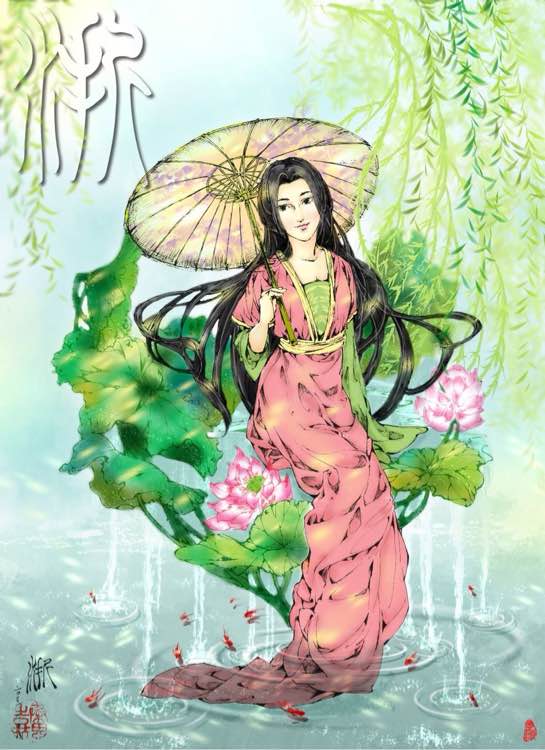 改良汉服手绘图片,古风汉服手绘图片