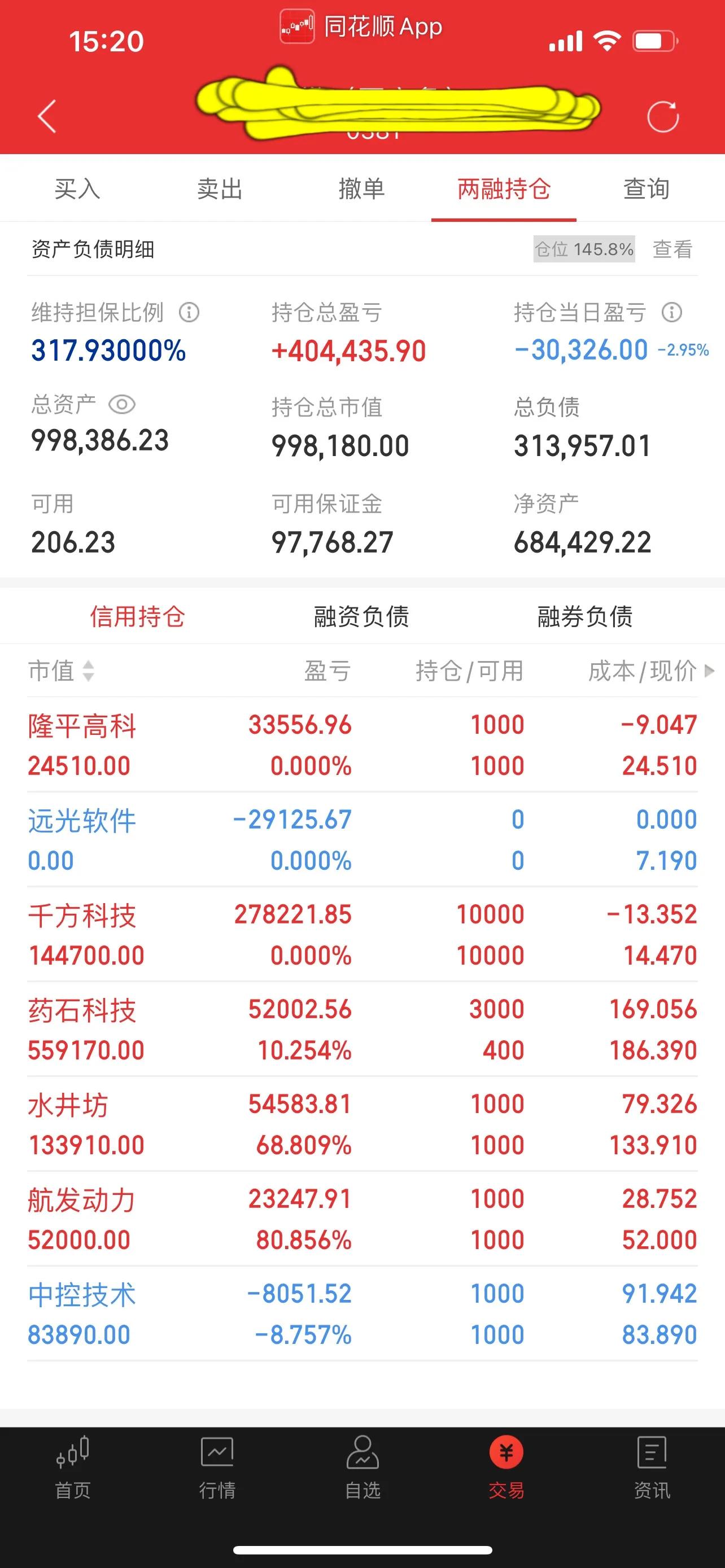 *合六**顺账户交易纪实(211012)