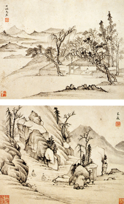 明代吕纪山水画作品高清大图赏析,明代周用山水画作品高清大图赏析