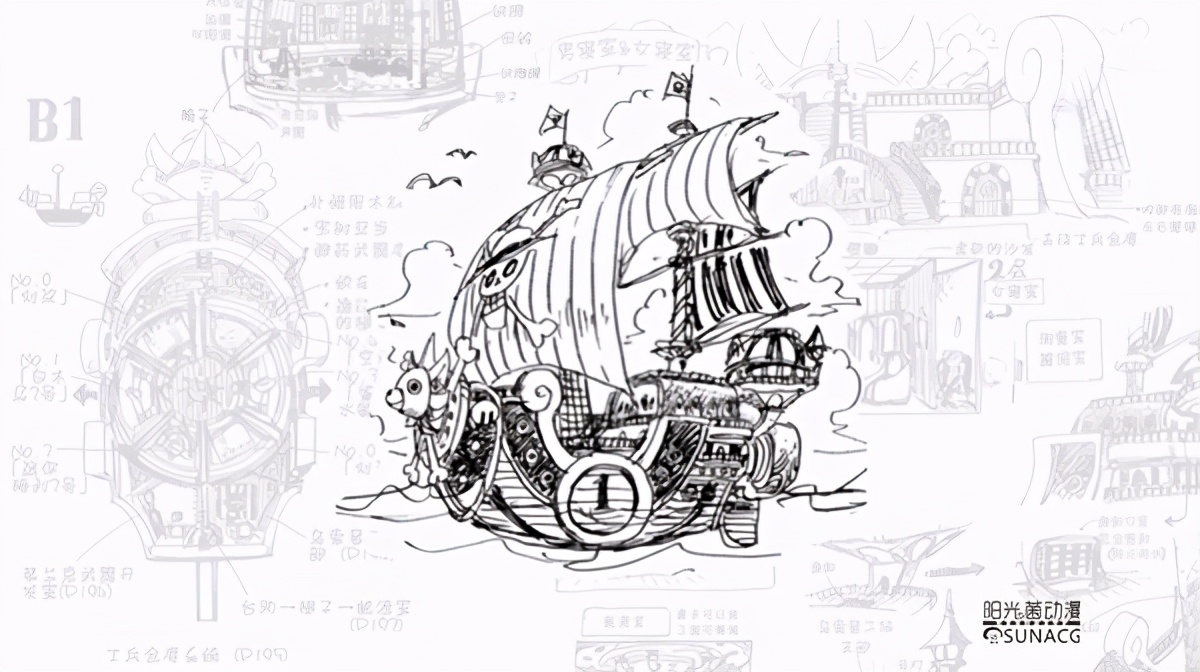 海贼王万里阳光号上有人物吗,草帽团海贼王豪宅