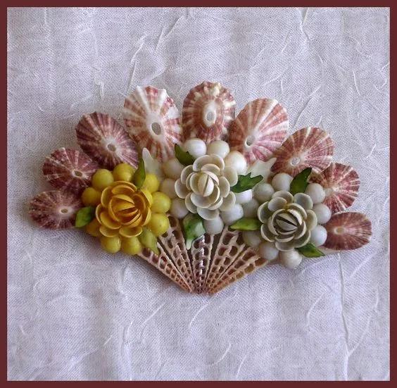 海边捡的贝壳可以做什么手工,贝壳创意手工种花