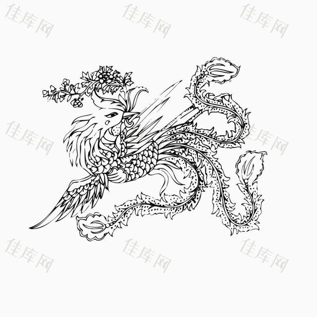 怎样画一个凤凰,怎么画个凤凰