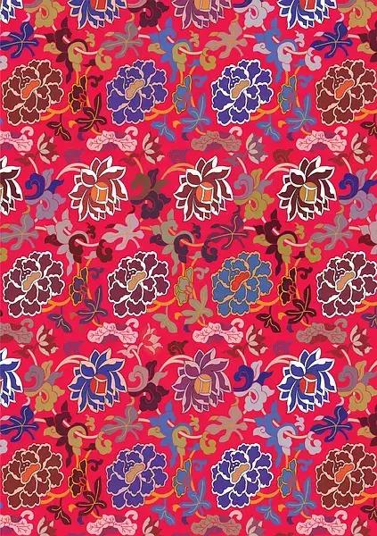 庄重华美的中国古典纹样,东方纹样图植物