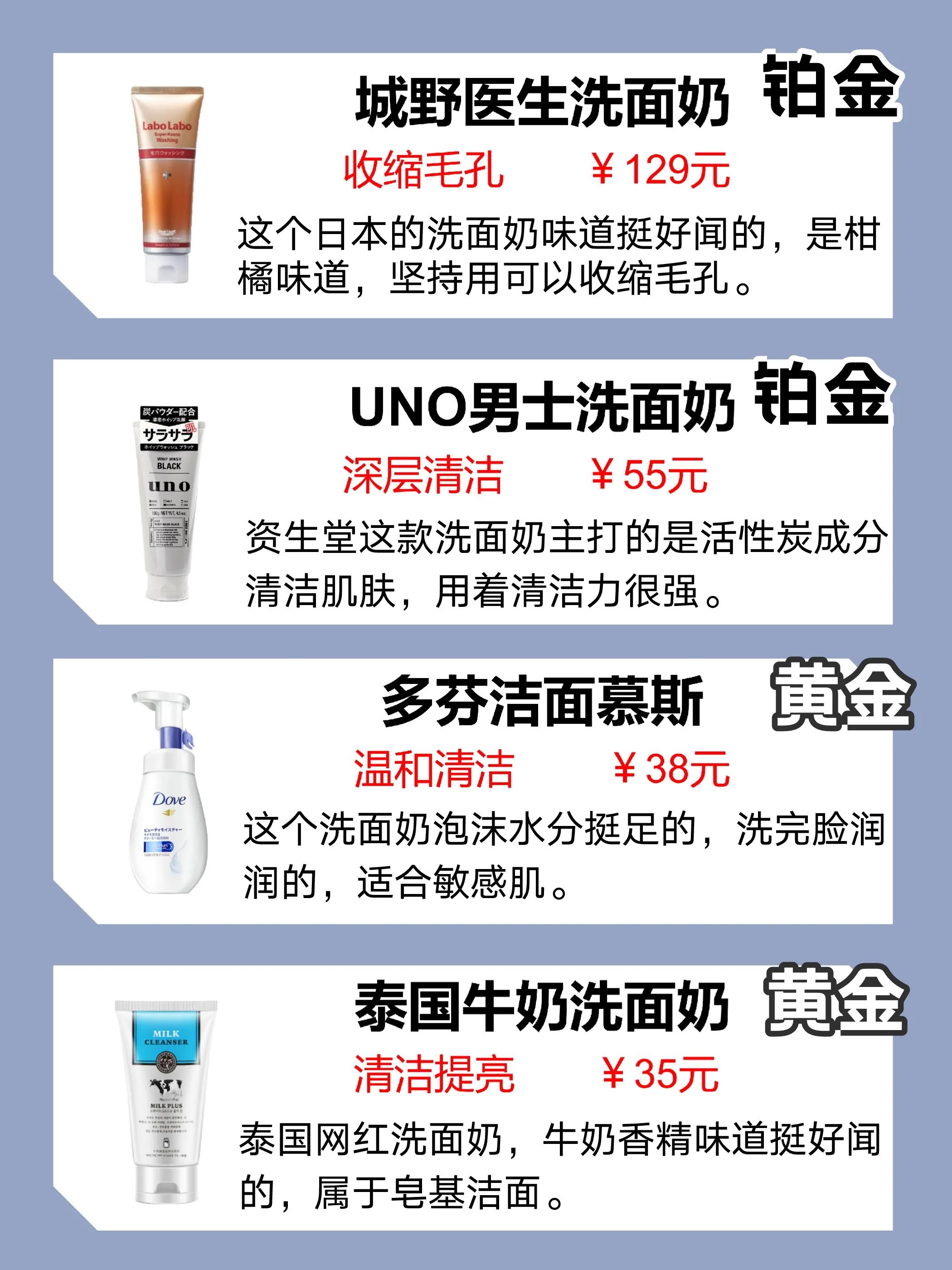 哪种男士洗面奶控油最好,男士去黑头控油效果最好的洗面奶