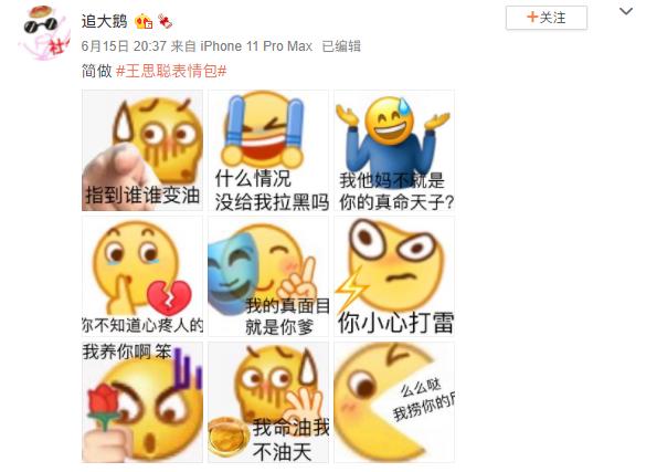 王思聪晒出的聊天记录,王思聪再曝聊天记录表情包