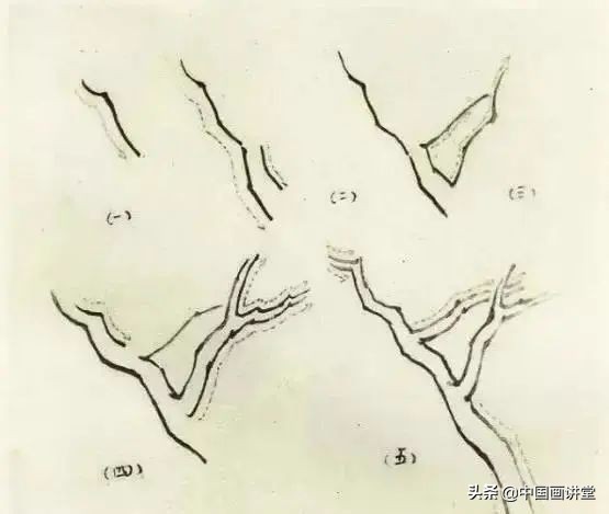 缠枝、挺杆、屈节、钮裂、一棵树如何画?看了这篇你绝对能学会