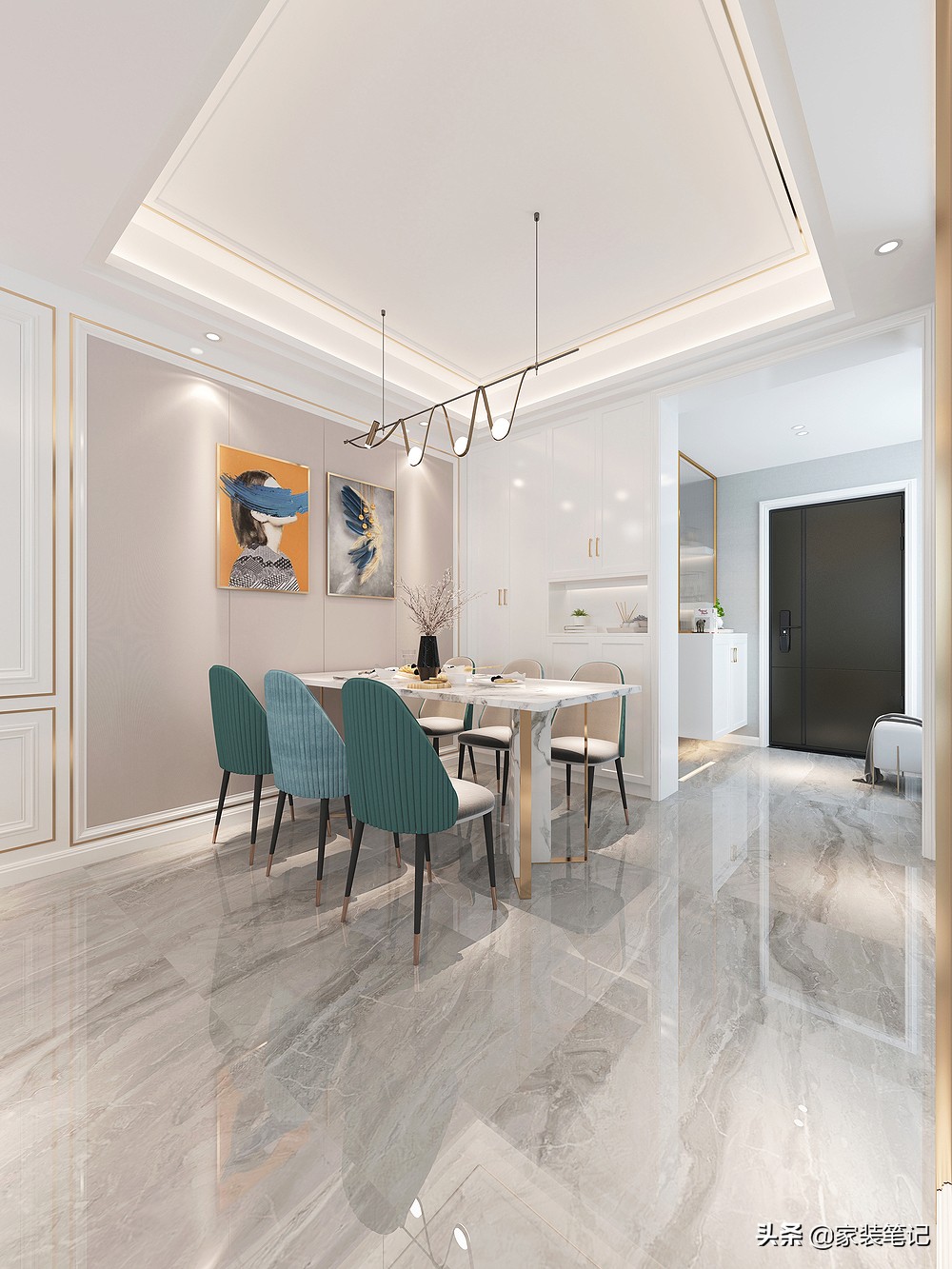 看了样板间就想买,轻奢风样板房小户型