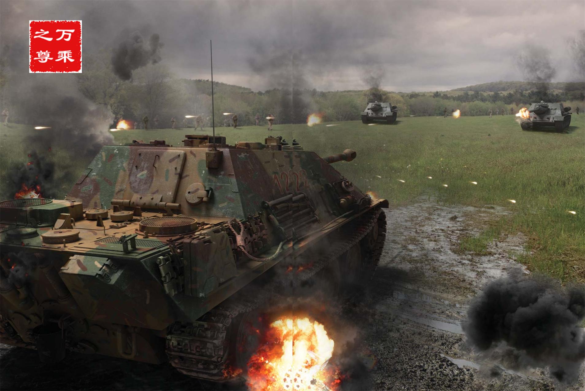 二战m40自行榴弹炮,su152对战猎豹