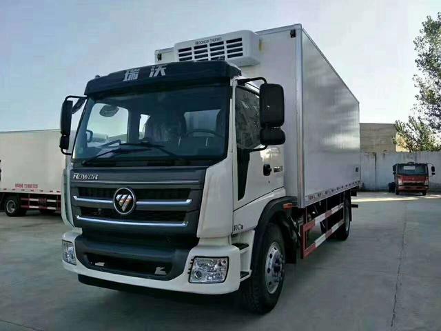 昆明福田瑞沃冷藏车4米2蓝牌,福田瑞沃5米8冷藏车