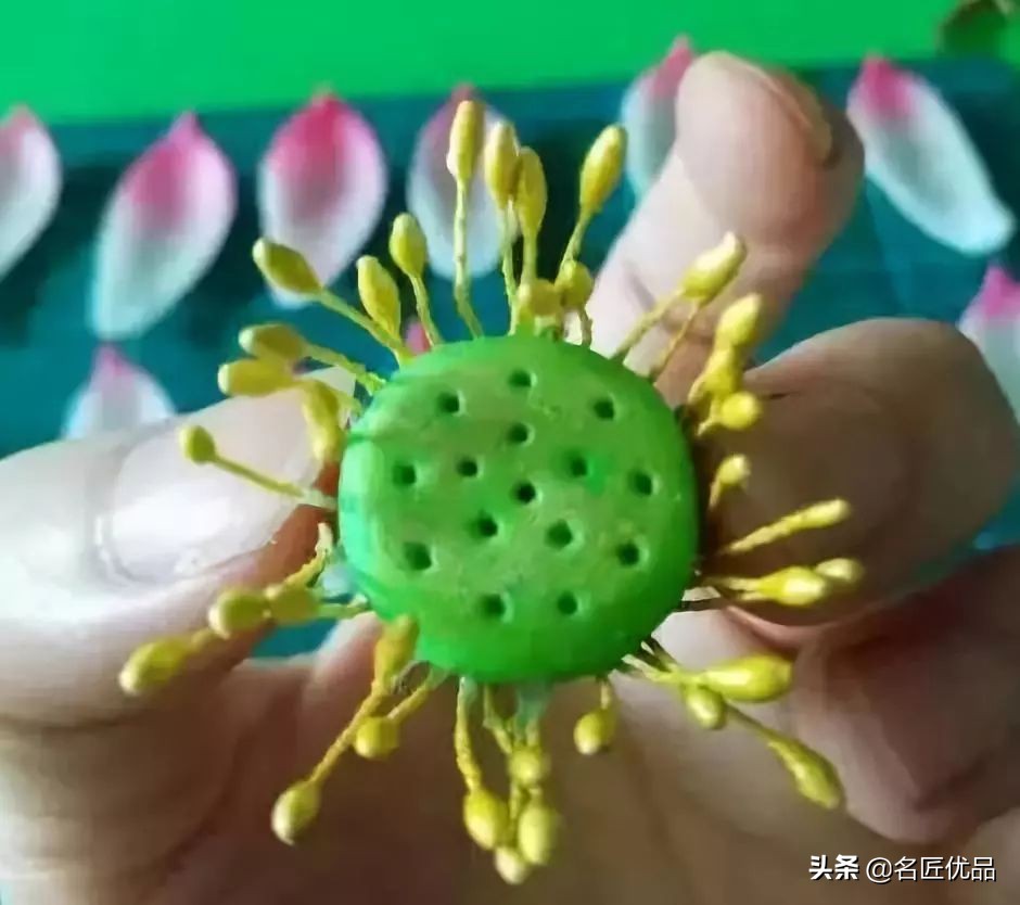 手工制作荷花睡莲,夏天的荷花手工小朋友