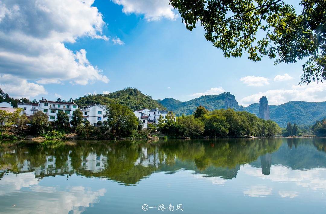 浙江丽水仙都景色照片,丽水仙都水墨画