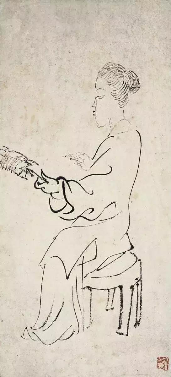 任伯年人物写意画 (任伯年人物白描图)