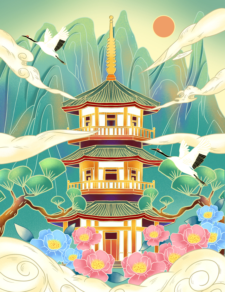 手绘国潮壁纸1920*1080,国潮壁纸图片保存