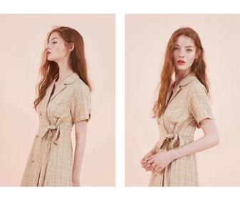 气质系带连衣裙,气质系带收腰连衣裙