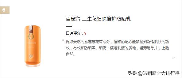 夏季防晒霜推荐性价比高,spf50+pa防水防汗的平价防晒霜