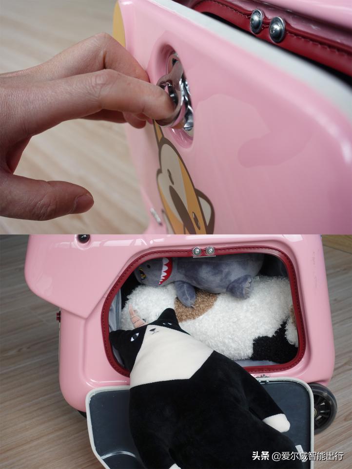 和“汪星人”去旅行,爱尔威儿童骑行箱SQ3粉色版测评