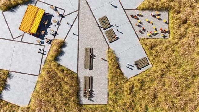 一条景观步道,一条景观路设计图片