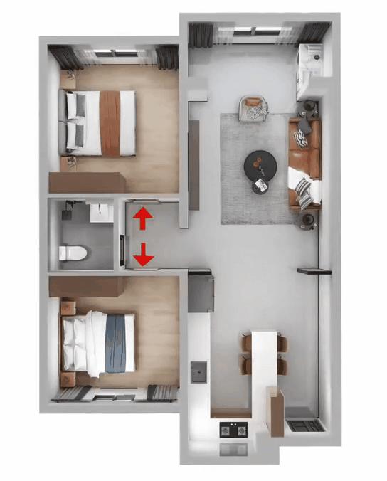 卧室布置一床一衣柜,小平米主卧室多收纳设计方案