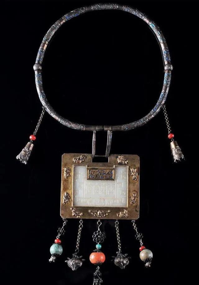 长命锁图片大全古代,古人颈饰长命锁