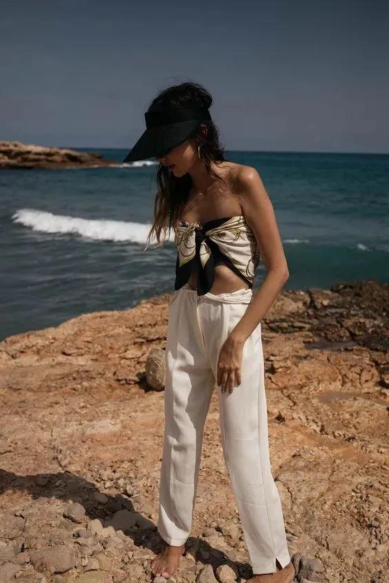 长丝巾古装系法3米长1.5米宽丝巾,长条丝巾配衬衣的系法简单又漂亮