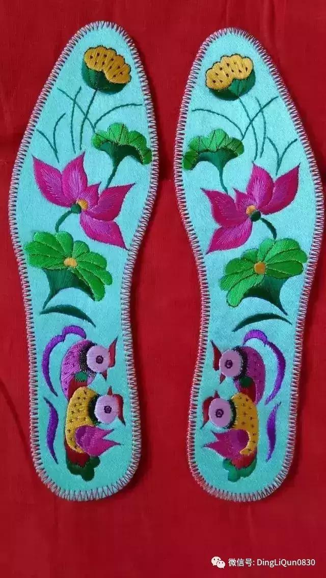 鞋垫上的刺绣艺术欣赏,鞋垫刺绣怎么刺绣熊猫嘴巴
