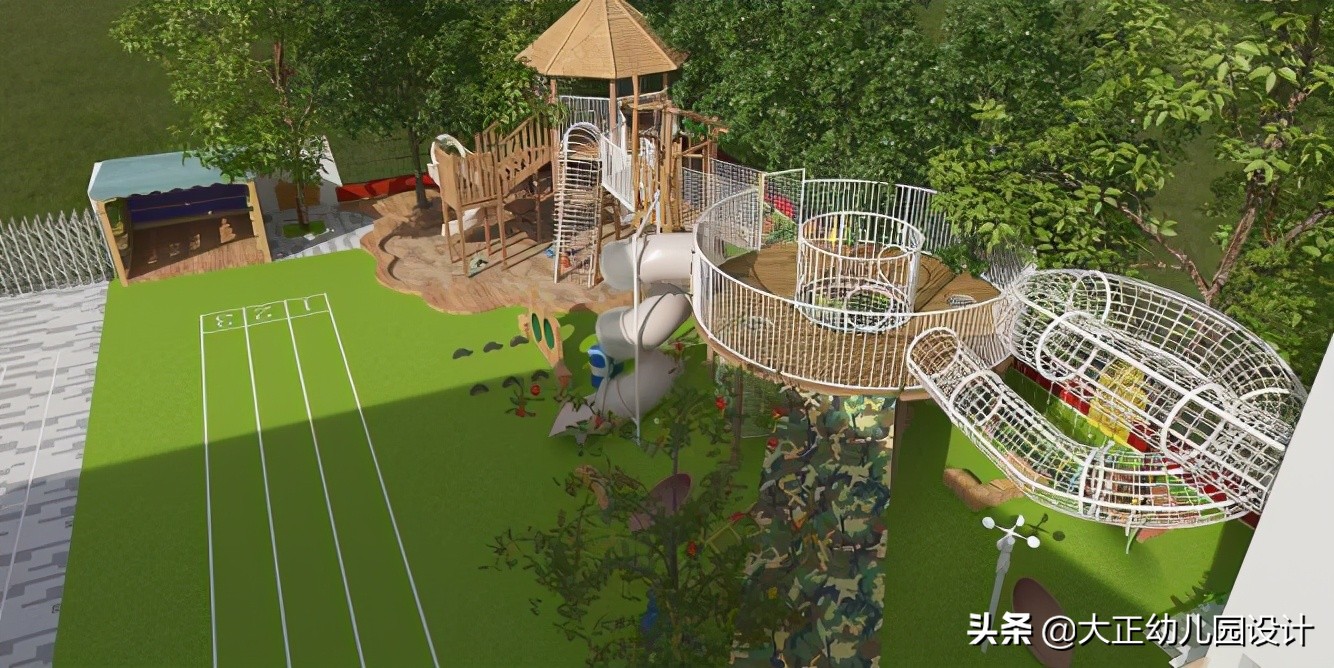 深圳创意幼儿园装修方案,幼儿园户外地面设计