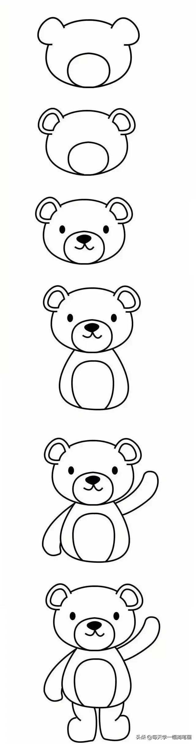 儿童海底动物简笔画大全简单,从海面到海底的简笔画