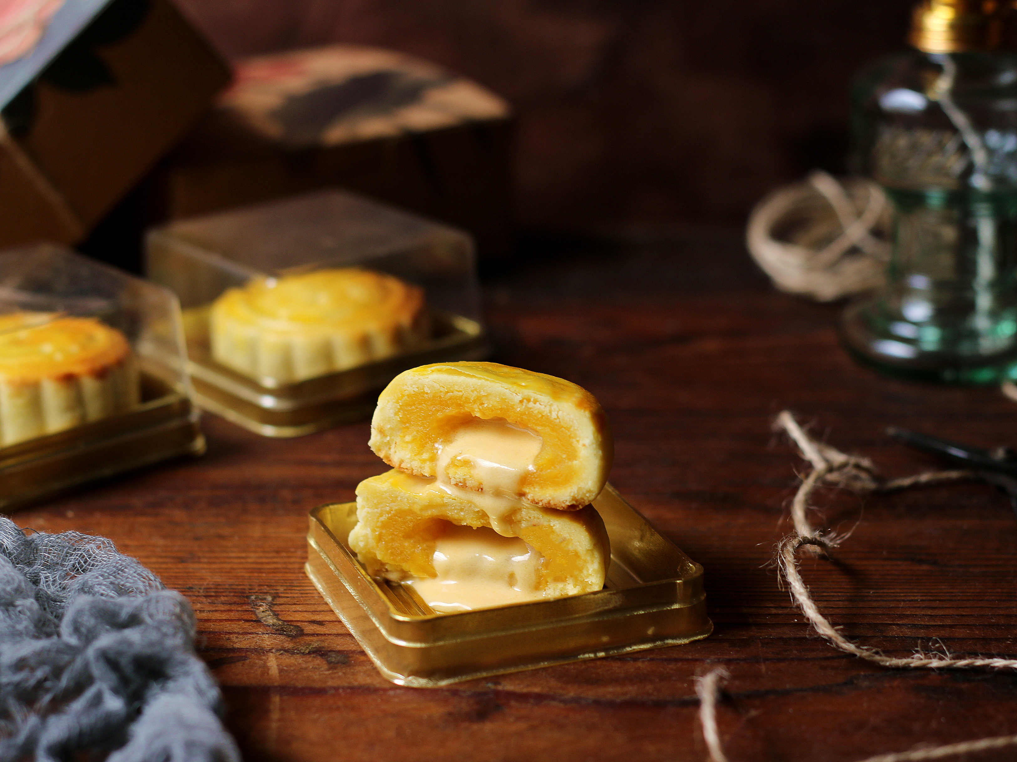 酥皮奶黄流心月饼私房配方分享,美心流心奶黄月饼6个装36元一盒