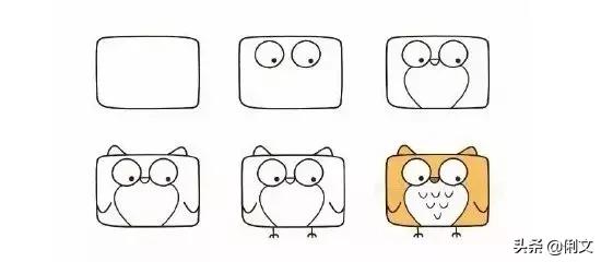 简笔画儿童3-6岁简单小动物涂色,简笔画小动物100种可爱表情包