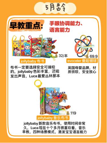 0-6岁早教启蒙玩具,0到6月宝宝早教玩具