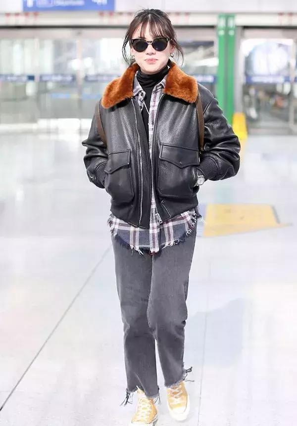 皮衣怎样穿才时髦呢,秋冬皮衣时髦穿搭