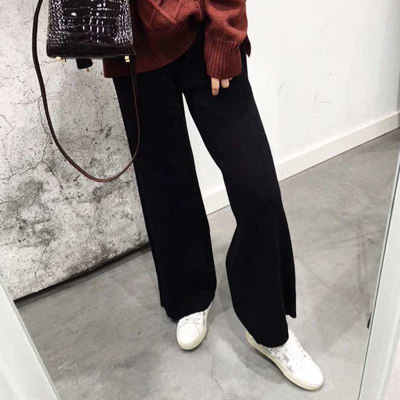长腿阔腿裤女高腰垂坠感,女士长腿夏季冰丝薄款阔腿裤