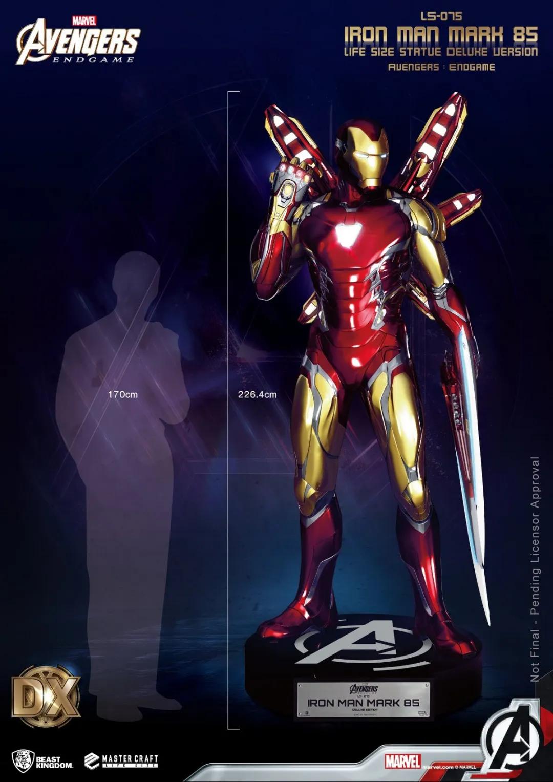 1:1钢铁侠mk5雕像,野兽王国钢铁侠mk85