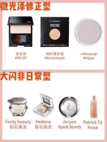 高光的种类和使用方法,普通高光和大牌高光