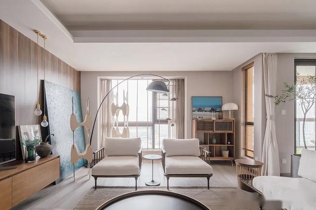 原木风吊顶效果图客厅简约,简约原木风