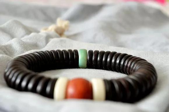 盘黑了的文玩手串,文玩手串小叶紫檀手串