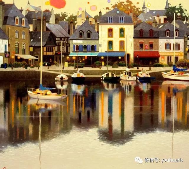 鲍勃罗斯的风景画,意大利画家fulviorinaldi水彩风景