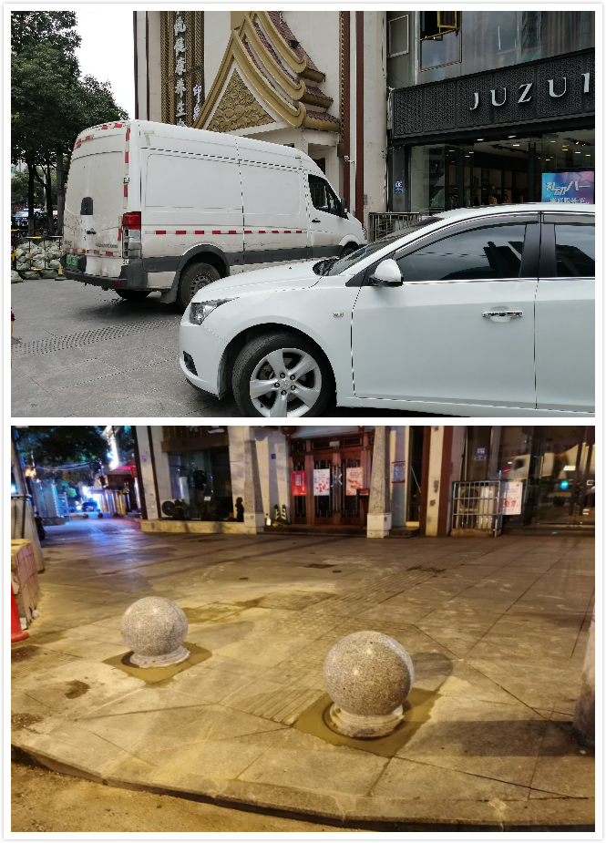 “网络问政·三方回访”第4站·云岩区瑞金北路｜人行道安装隔离墩，杜绝违停还路于民