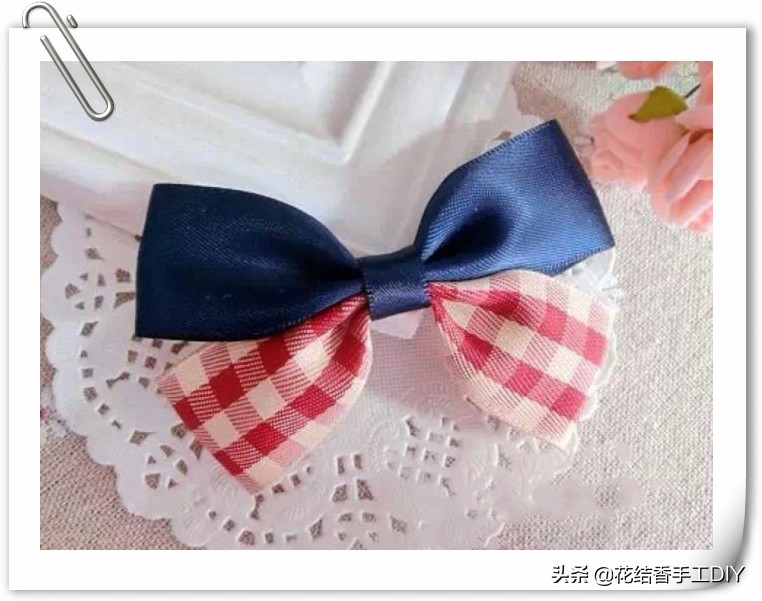 布艺发饰三层蝴蝶结发夹鸭嘴夹,手工制作蝴蝶结发饰教程