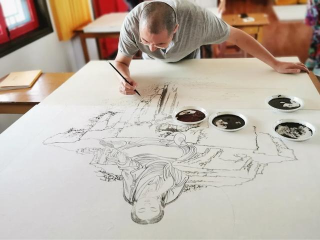 观音菩萨三十二像工笔画,观世音菩萨画像工笔画