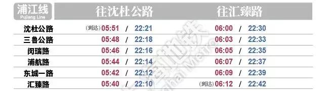 上海闵虹2线末班车几点,上海地铁浦东机场首末班车