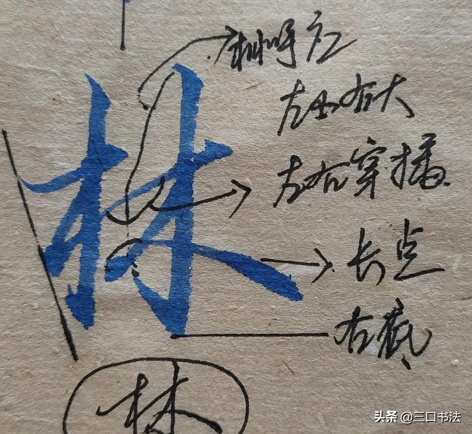 硬笔行书垂露竖写法，详细讲解常用字的运笔，怀、巾、平、林