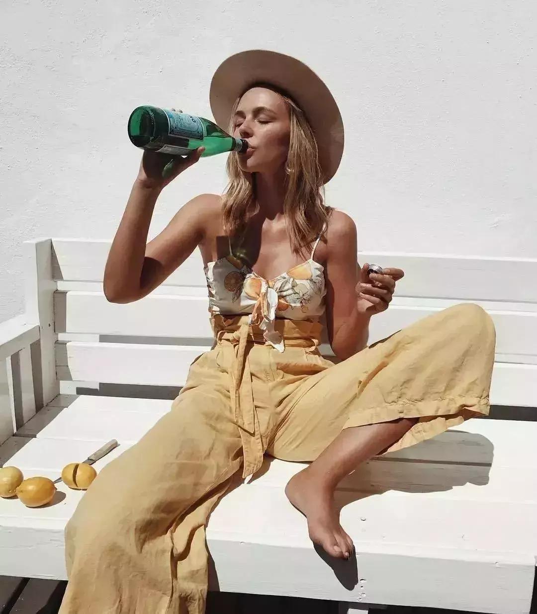 夏天亚麻显瘦气质套装,今夏流行穿亚麻高级爆了