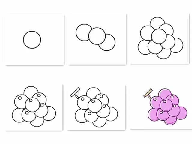 水果简笔画拟人化小学生四年级,画食物甜品和水果零食简笔画