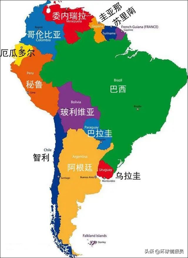 中美洲的8个小国,中美洲的七个国家和美国