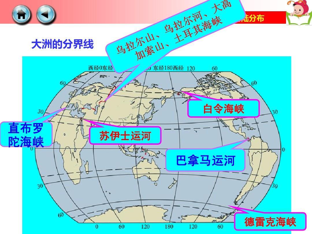 地理七年级上册七大洲的分界线,初一上册地理七大洲分界线图片